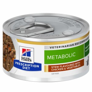 24x82 g Hills Metabolic Ragout mit Huhn & Gemüse für Katzen